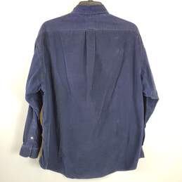 Ralph Lauren Men Blue Corduroy Button Up Shirt L alternative image