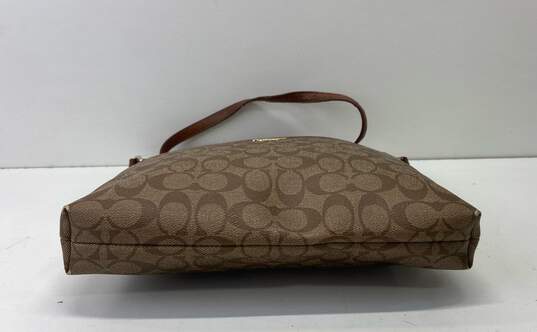Coach Canvas Brown Crossbody Purse image number 3