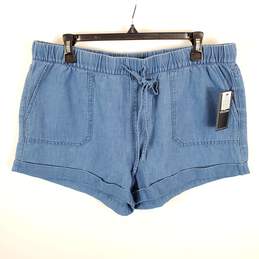 Volcom Women Blue Denim Strut Shorts L NWT