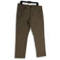 NWT Mens Gray Flat Front Pockets Stretch Straight Leg Chino Pants Sz 36x30 image number 1