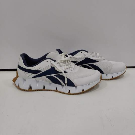 Reebok Zig Dynamica 2.0 Men's White/Navy Running Shoes Size 11 image number 3