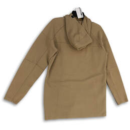 NWT Womens Tan Long Sleeve Hooded Zip Pockets Pullover Hoodie Size Medium alternative image