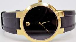 Movado Swiss 7 Jewels Sapphire Crystal Leather Band Museum Dress Watch 28.9g