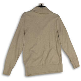 Womens Tan Shawl Neck Long Sleeve Slash Pocket Pullover Sweater Size L alternative image