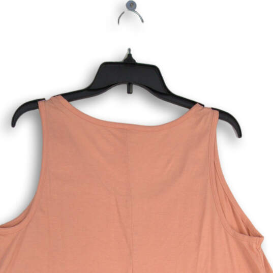 Womens Pink Sleeveless Asymmetrical Hem Pullover Tank Top Size 14/16 image number 4