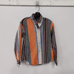 Polo Ralph Lauren Men's Orange & Black Button Up Size L 16/18