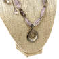 Designer Silpada 925 Sterling Silver Amethyst Tear Drop Pendant Necklace image number 4