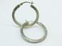 Artisan 925 Chunky Square Twisted & Smooth Tube & Bali Style Hoop Earrings Variety 18.7g image number 3