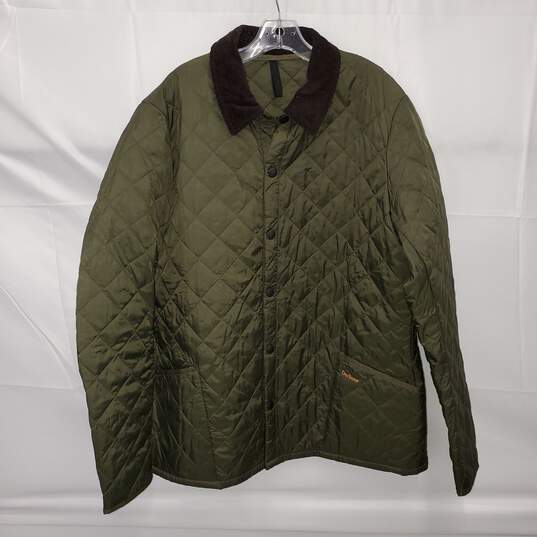 Barbour Heritage Liddesdale Quilt Button Up Jacket Size 2XL image number 1