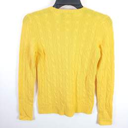 Polo Ralph Lauren Women Yellow Cable Knit Sweater XS alternative image