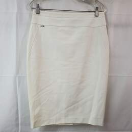 White House Black Market White Pencil Skirt Women's 8 NWT