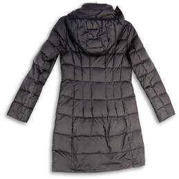 Womens Black Long Sleeve Full-Zip Hooded Puffer Jacket Size XS alternative image