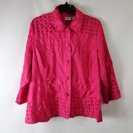 Chico's Women's Pink Button Up Jacket SZ 3 NWT
