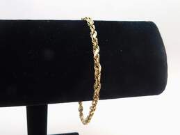 14k Yellow Gold Chunky Twisted Rope Chain Bracelet 6g