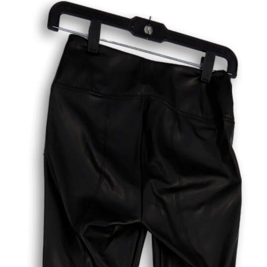NWT Womens Black Faux Leather Stretch Pull-On Runway Ankle Leggings Size 2S image number 4