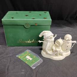 Vintage Snowbabies Hooked On Knitting Figurine w/Box