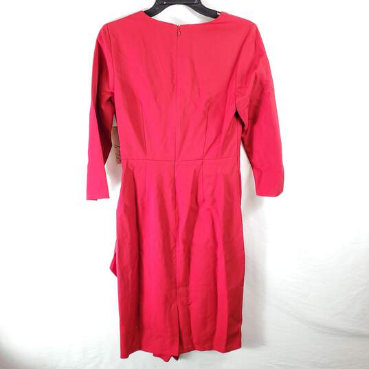 Eliza J Women Red Long Sleeve Dress Sz 6 NWT image number 5
