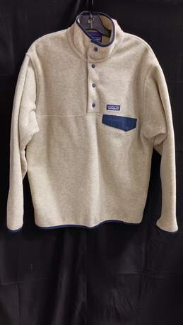 Patagonia Men's Synchilla Snap T Fleece Oatmeal Heather Sweater Size M