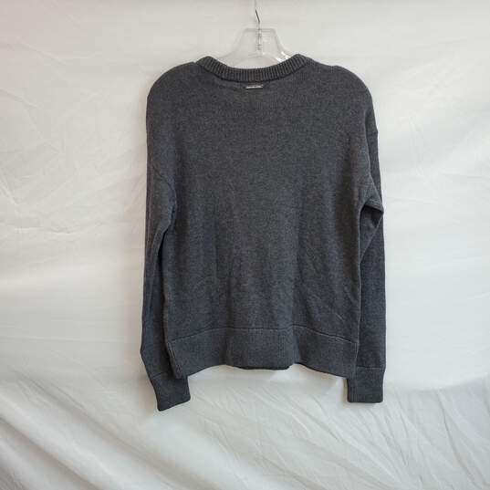 MICHAEL Michael Kors Gray Knit Rhinestone Embellished Sweater WM Size S NWT image number 2