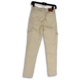 NWT Womens Ivory 721 High Rise Light Wash Cargo Pockets Skinny Jeans Sz 26 alternative image