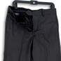 Mens Black Pockets Flat Front Straight Leg Dress Pants Size 33 image number 3