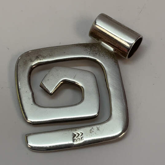 Designer Silpada 925 Sterling Silver Geometric Maze Swirl Chain Pendant image number 2