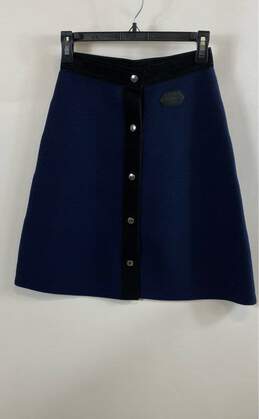Louis Vuitton Women's Navy Mini Skirt- XS