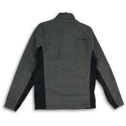 Mens Gray Black Mock Neck Long Sleeve Quarter Zip Pullover Sweater Size M alternative image