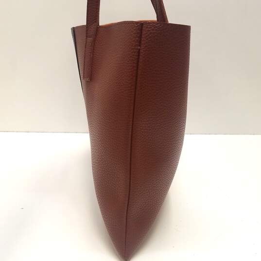 Vince Camuto Vegan Leather Luck Tote Bag Brown image number 4