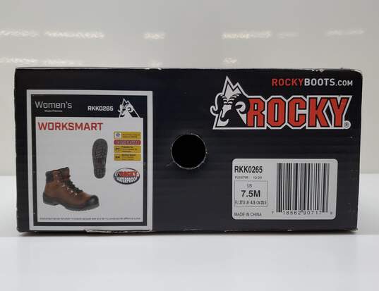 Rocky Womens Worksmart Composite Toe Waterproof Work Boot Sz 7.5 image number 7
