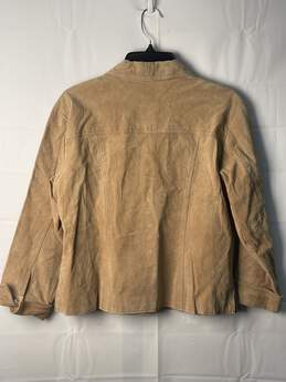 Coldwater Creek Women Tan Suede Jacket w/Snaps Size PL alternative image