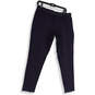 Womens Blue Pixie Flat Front Stretch Skinny Leg Zip Ankle Pants Size 16R image number 2