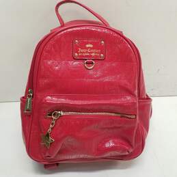 Juicy Couture Logo Embroidered Mini Backpack Red