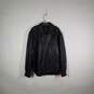 Mens Leather Long Sleeve Front Pockets Full-Zip Motorcycle Jacket Size XL image number 1