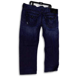 Mens Blue Denim Medium Wash Pockets Stretch Straight Leg Jeans Size 44 alternative image