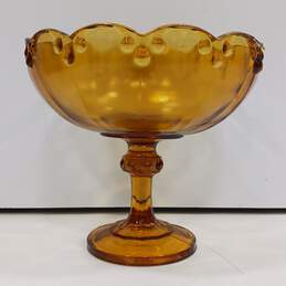 Vintage Indiana Amber Glass Candy Bowl alternative image