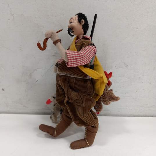 Handmade Cloth Doll of a Hunter and His Dog image number 2
