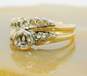 Vintage 14K Two Tone White & Yellow Gold Bridal Ring Setting 4.2g image number 2