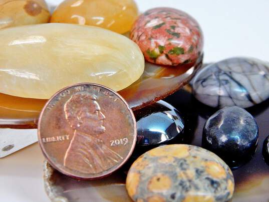 Unakite Yellow Onyx Hematite Picture Jasper Loose Cabochon Gemstones 70.3g image number 3