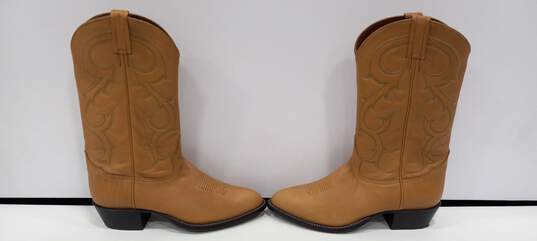 Tony Lama Men's Brown Leather Cowboy Boots Size 10 image number 3