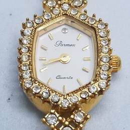 Vintage Parmax Gold Tone Crystal Case and Bracelet plus Box linked Bracelet Collection alternative image