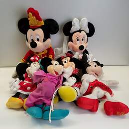Lot of Disney Mickey and Minnie Mouse Plush Toys