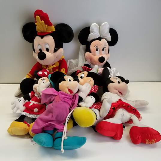 Lot of Disney Mickey and Minnie Mouse Plush Toys image number 1