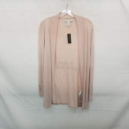 White House Black Market Light Pink Shimmer Knit Cardigan WM Size XS NWT