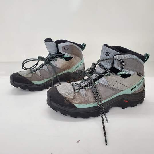 Salomon Quest Rove Women's Gray Waterproof Hiking Boots Size 10 image number 1