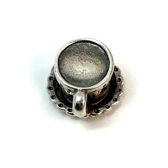 Designer Pandora 925 ALE Sterling Silver Tea Cup And Saucer Beaded Charm image number 3