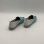 Womens Blue Ombre Logo Wooden Detail Slip-On Espadrille Flats Size 9.5 image number 2