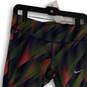 Womens Multicolor Abstract Skinny Leg Pull-On Cropped Leggings Size Medium image number 3