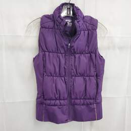 Brooks Running Women's Purple Zip Puffer Vest Size XS