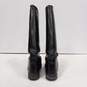 Women's Black Leather Riding Boots Size 8 image number 5